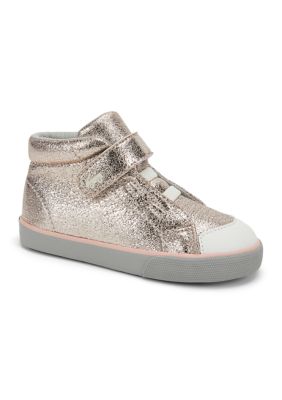 See Kai Run Little Kid Girls Drew Sneakers, Gold, 12M Little Kid