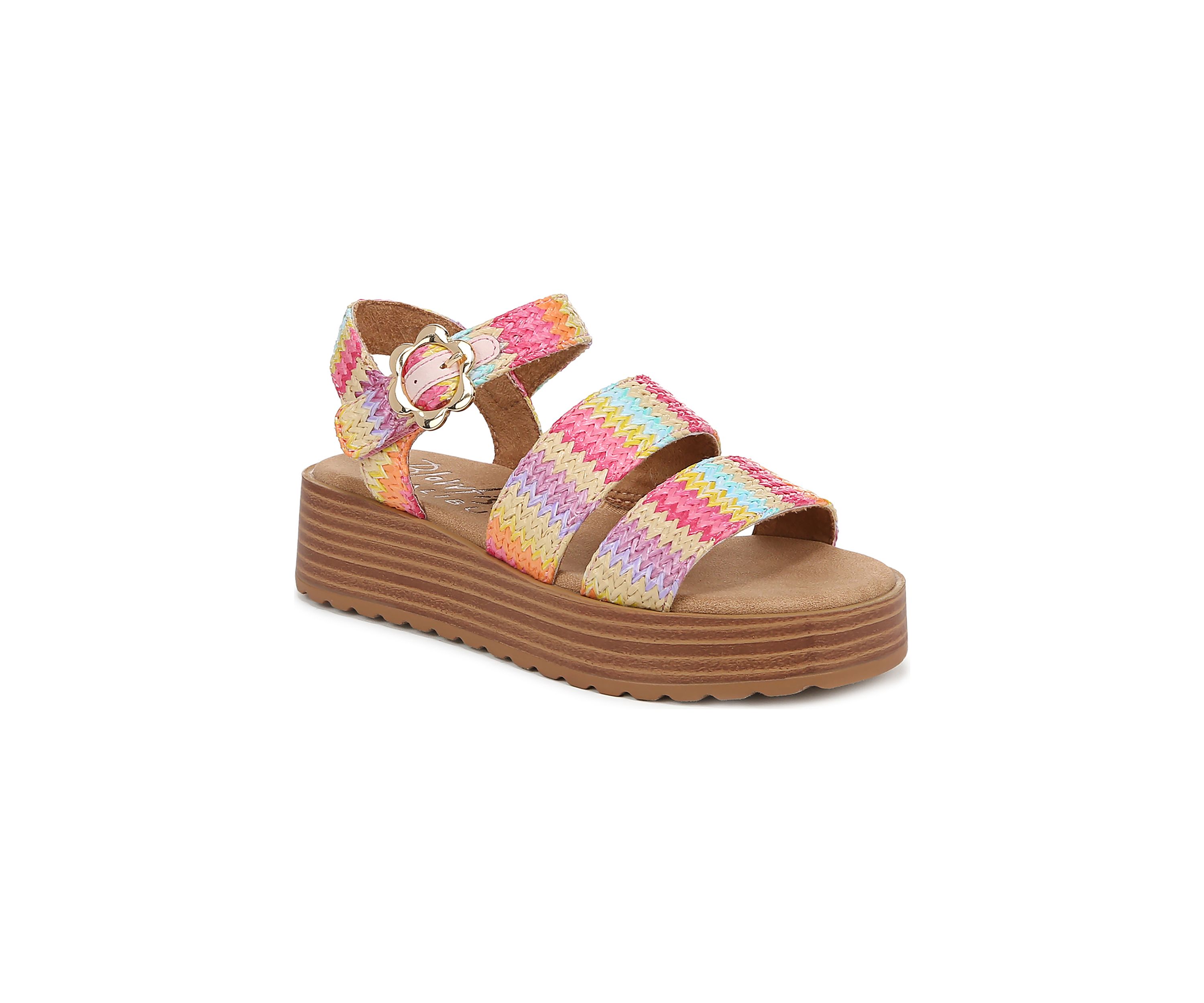 Big Kid Girls Journey Multi Raffia Sandals