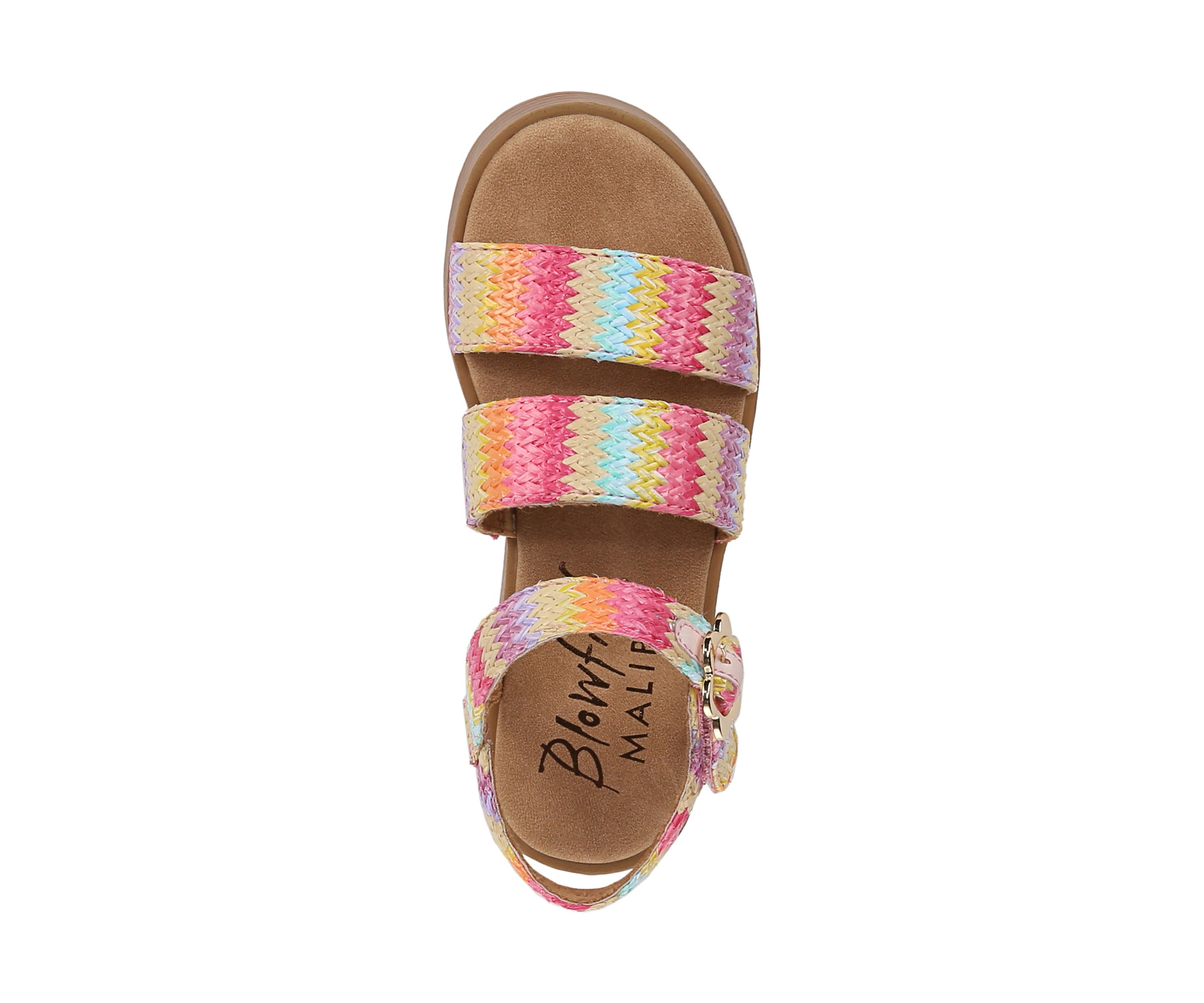 Big Kid Girls Journey Multi Raffia Sandals