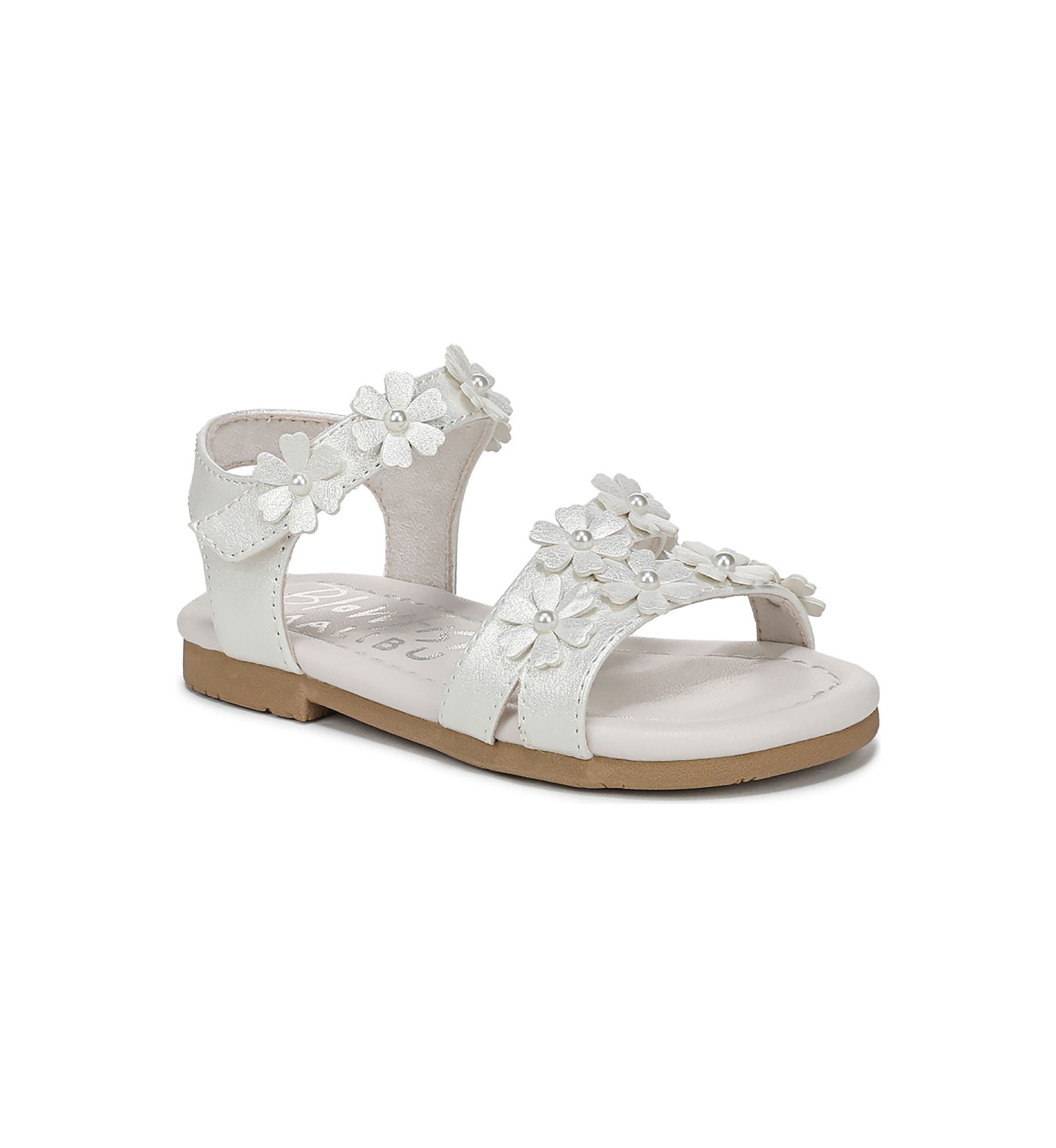 Little Kid Girls Pearlized Floral Sandals