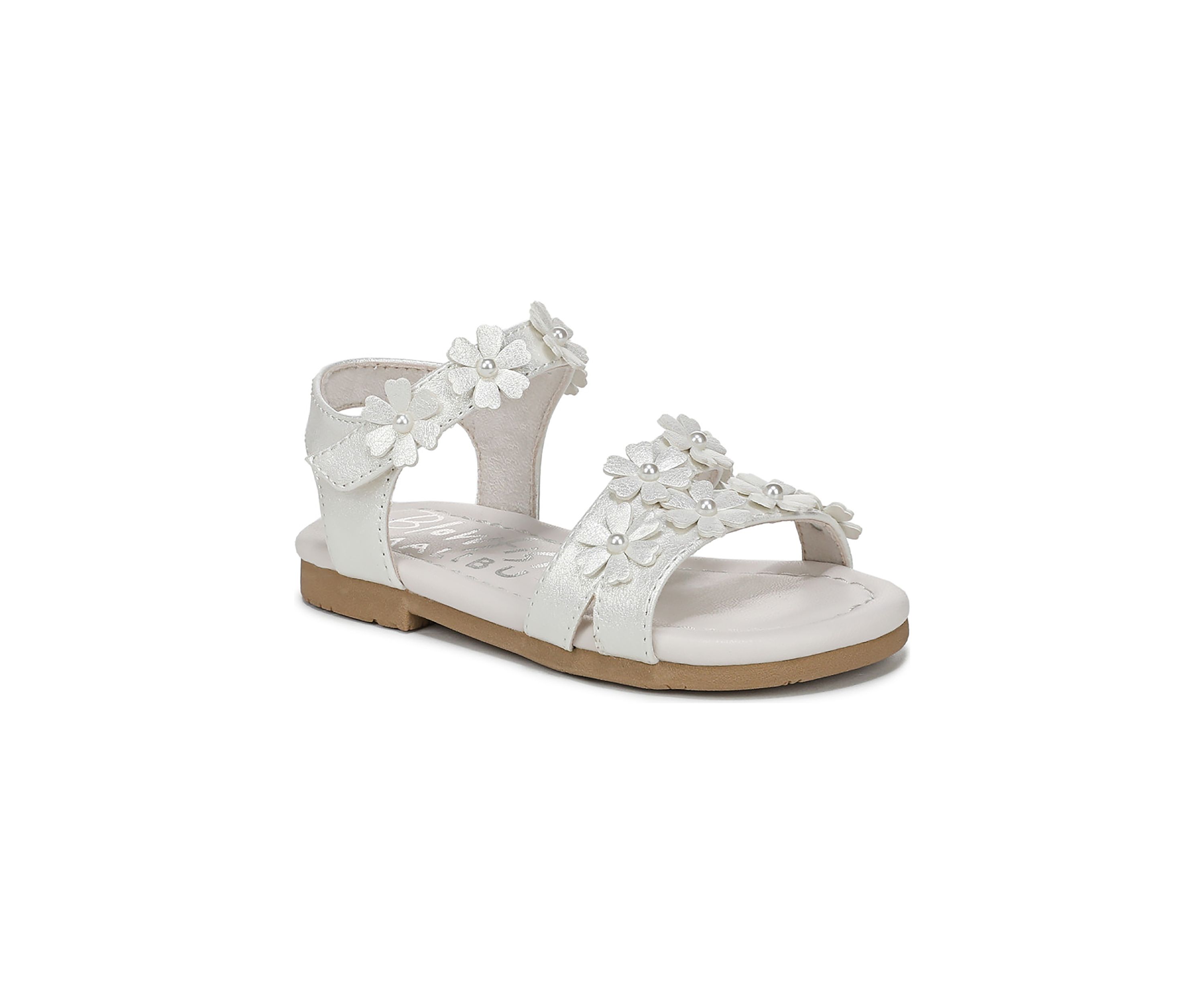 Little Kid Girls Pearlized Floral Sandals