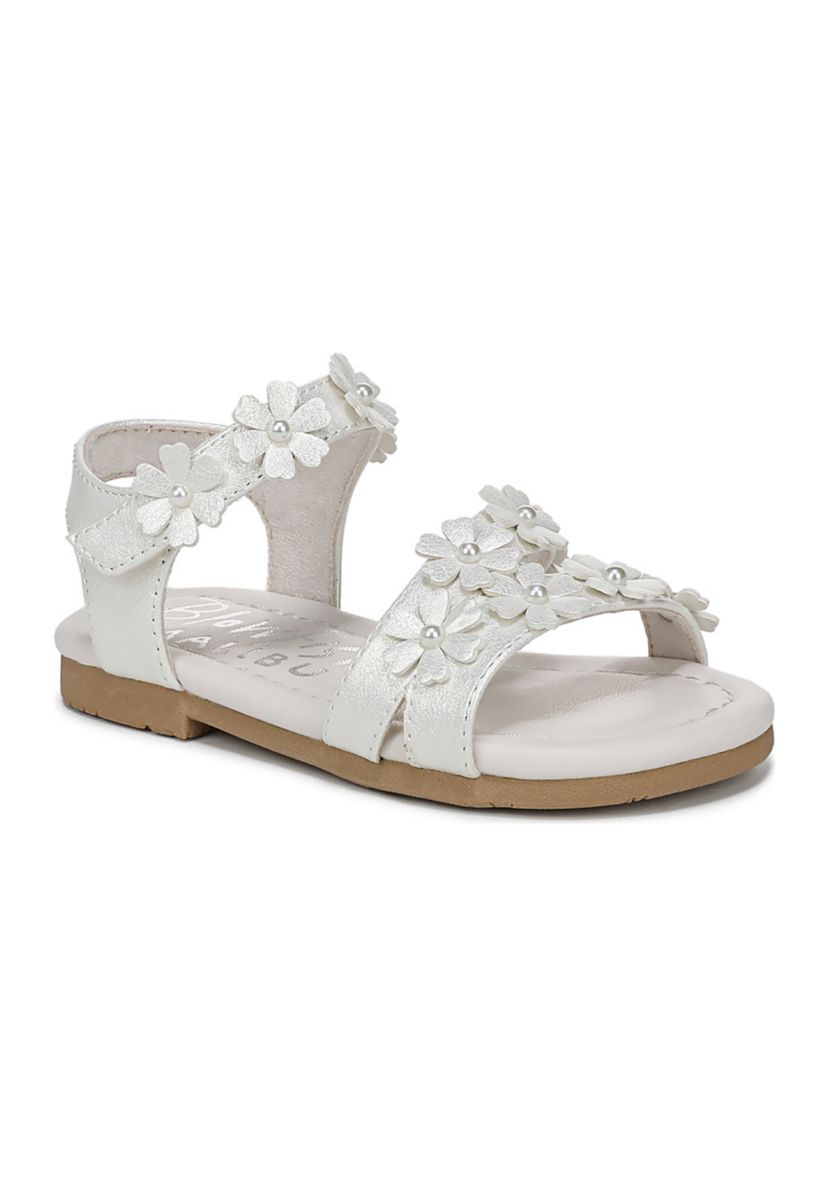 Little Kid Girls Pearlized Floral Sandals