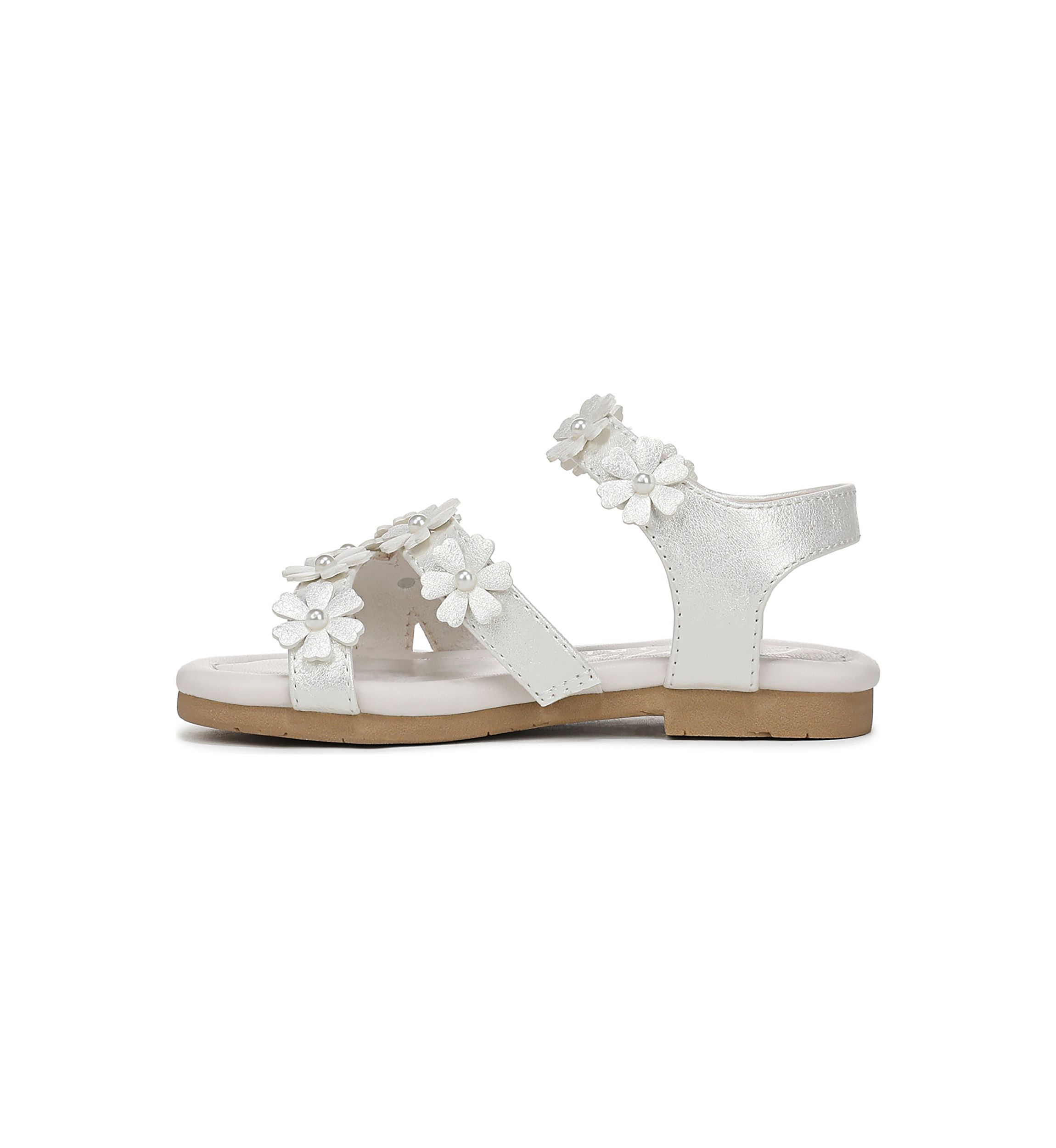 Little Kid Girls Pearlized Floral Sandals