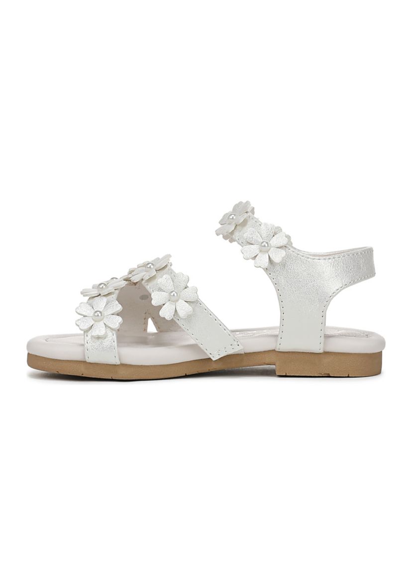 Little Kid Girls Pearlized Floral Sandals