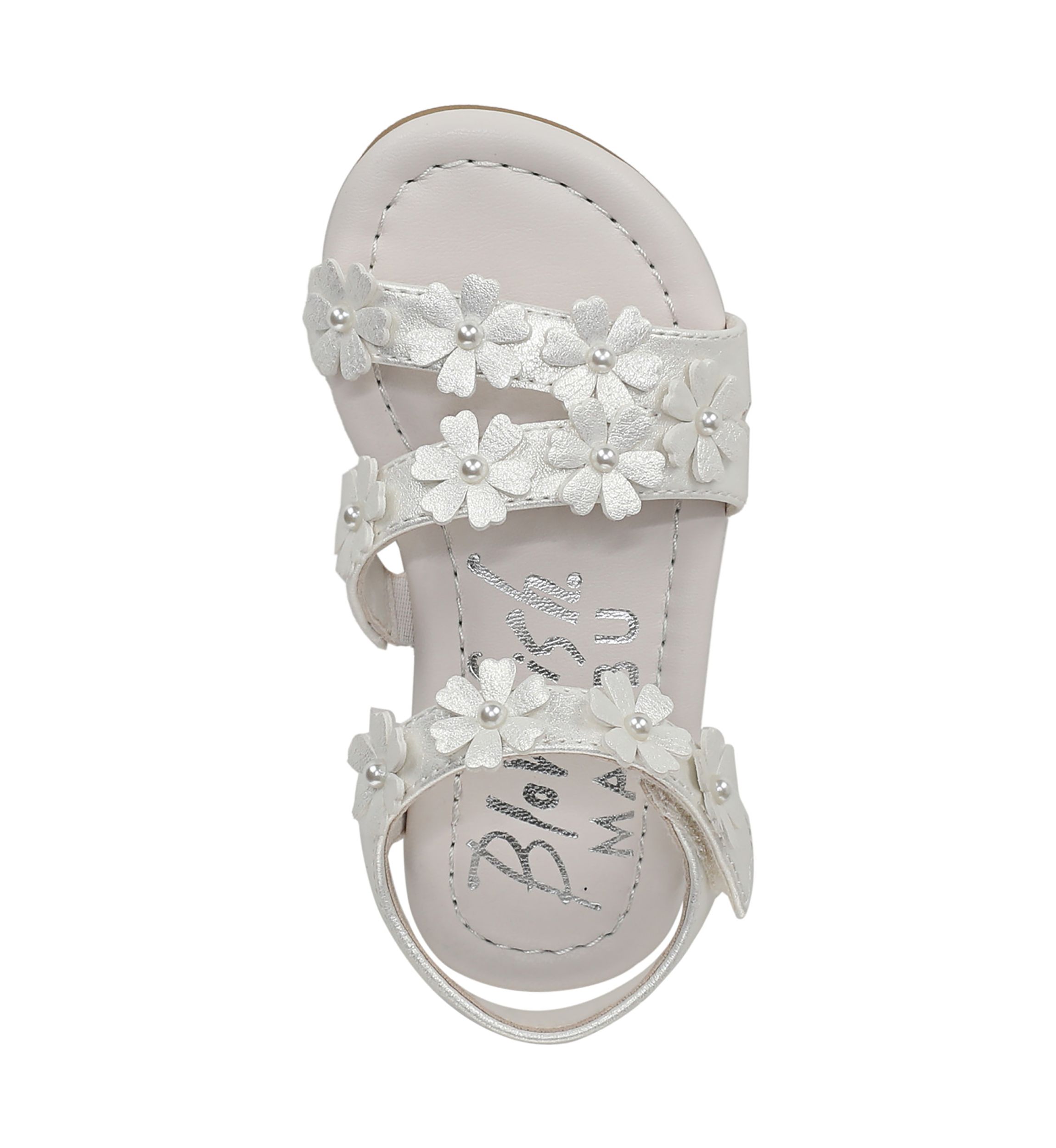 Little Kid Girls Pearlized Floral Sandals