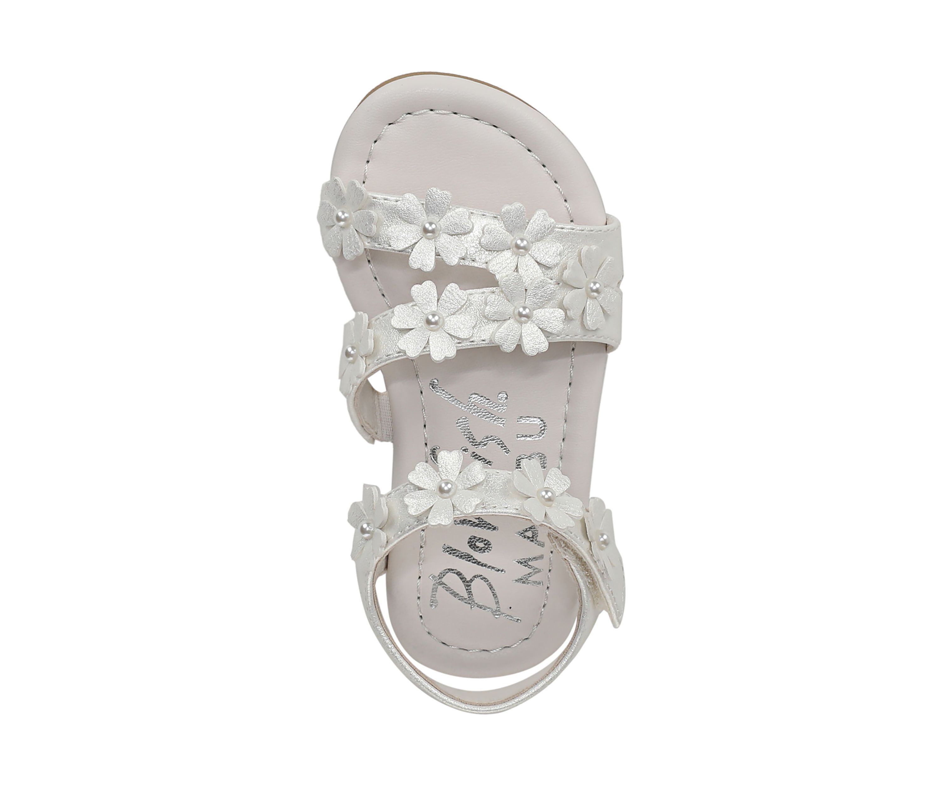 Little Kid Girls Pearlized Floral Sandals