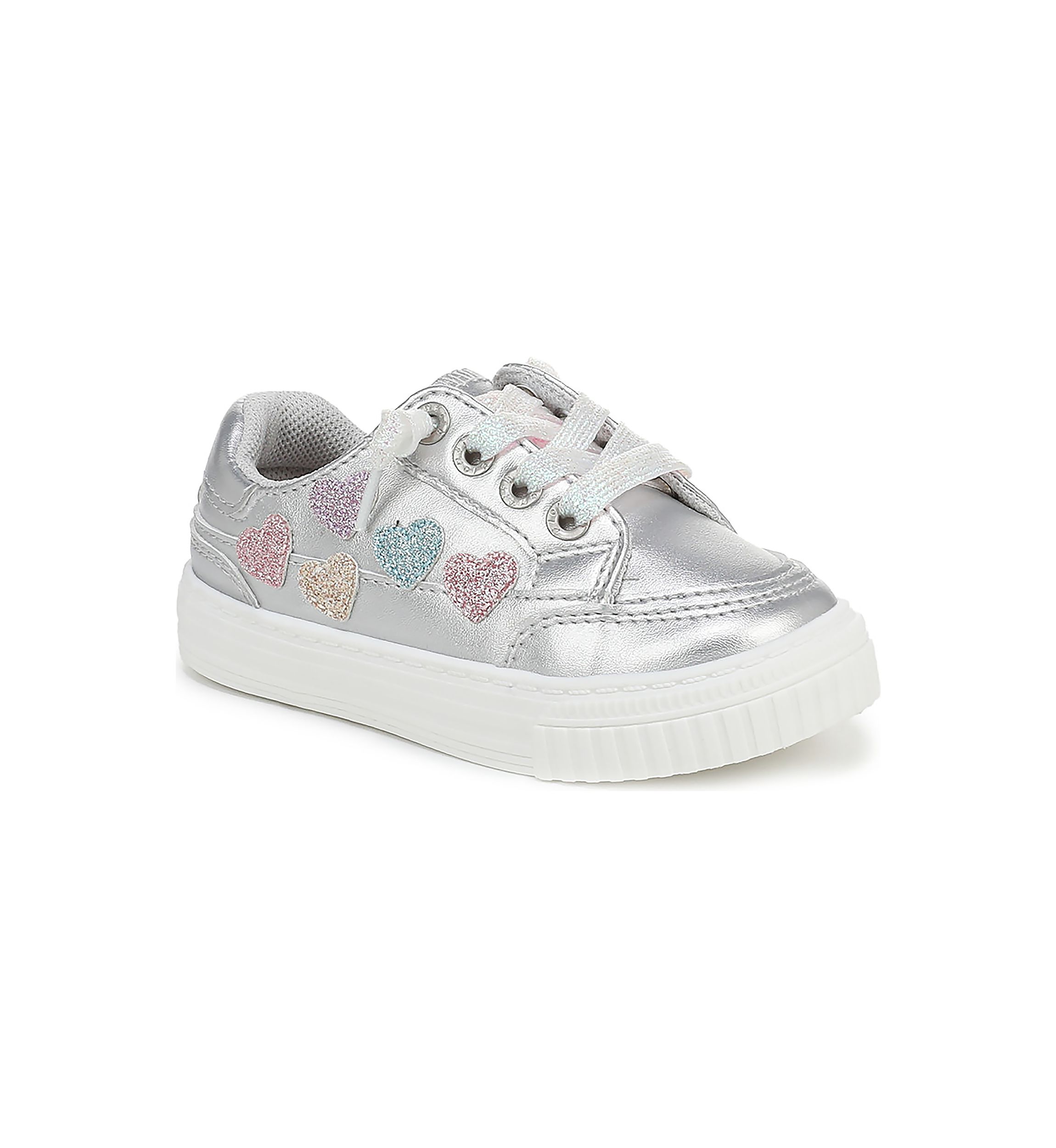 Little Kid Girls Silber Aurora Heart Sneakers