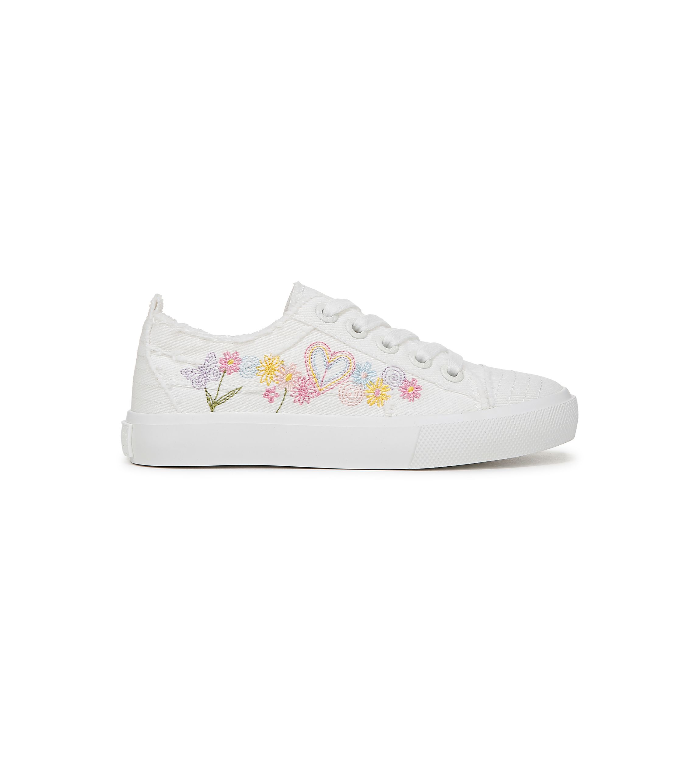 Big Kid Girls Embroidered Floral Sneakers