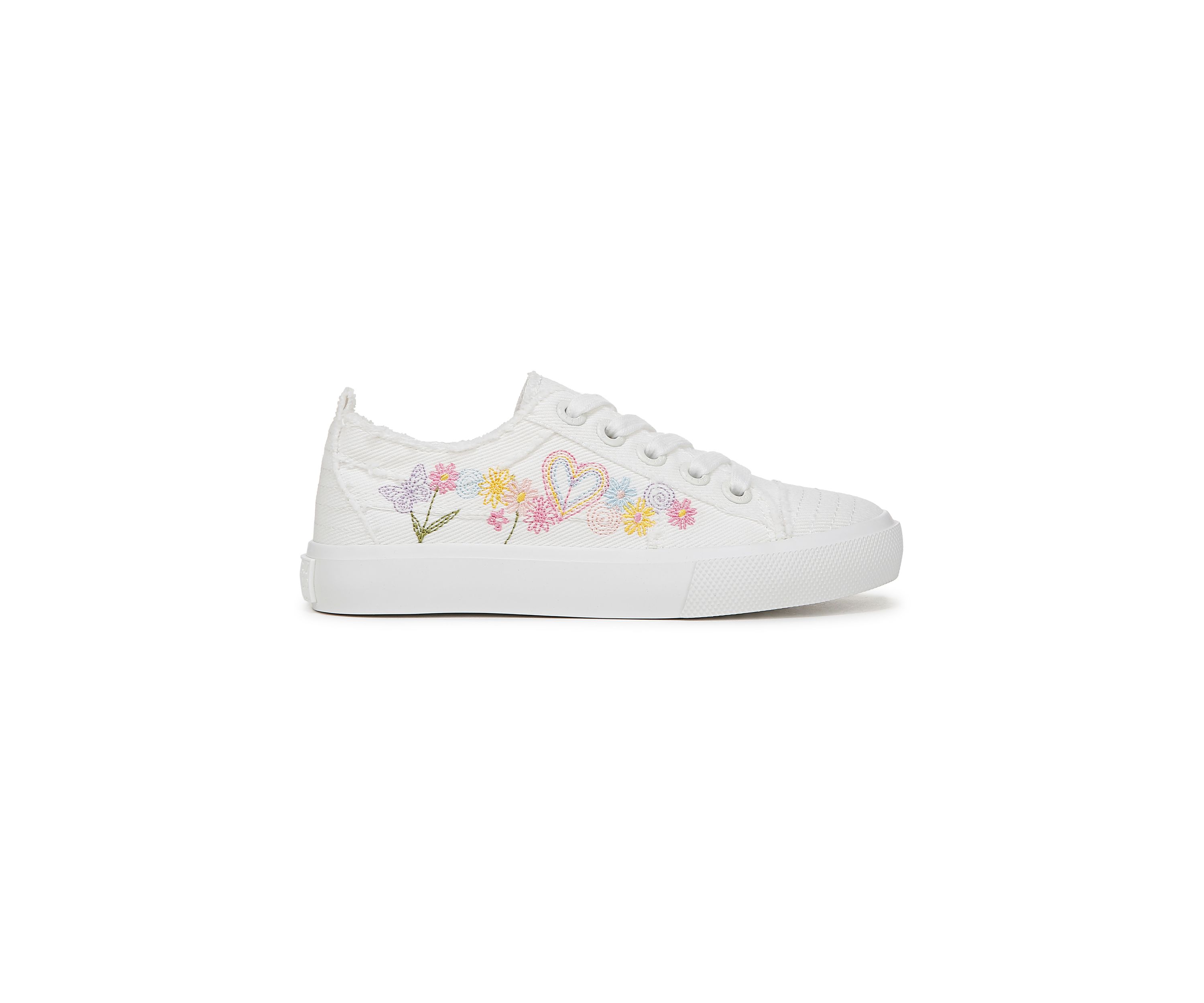 Big Kid Girls Embroidered Floral Sneakers