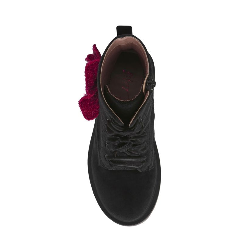 Piper Velvet Flower Combat Boot