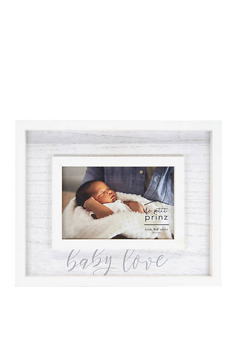 8 inch x 10 inch Wood Sentiment Frame Baby Love