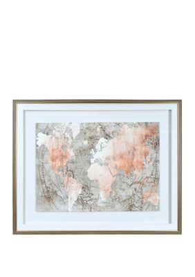 New View 22 in x 28 in Map Framed Wall Art | belk