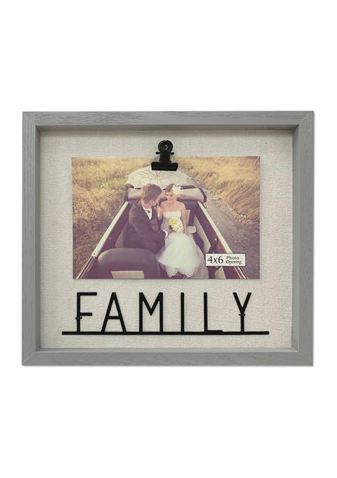 New View Family Metal Word Clip Frame