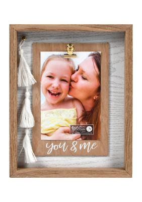 Malden Gold Floating Glass Tabletop Picture Frame 6x8/4x6