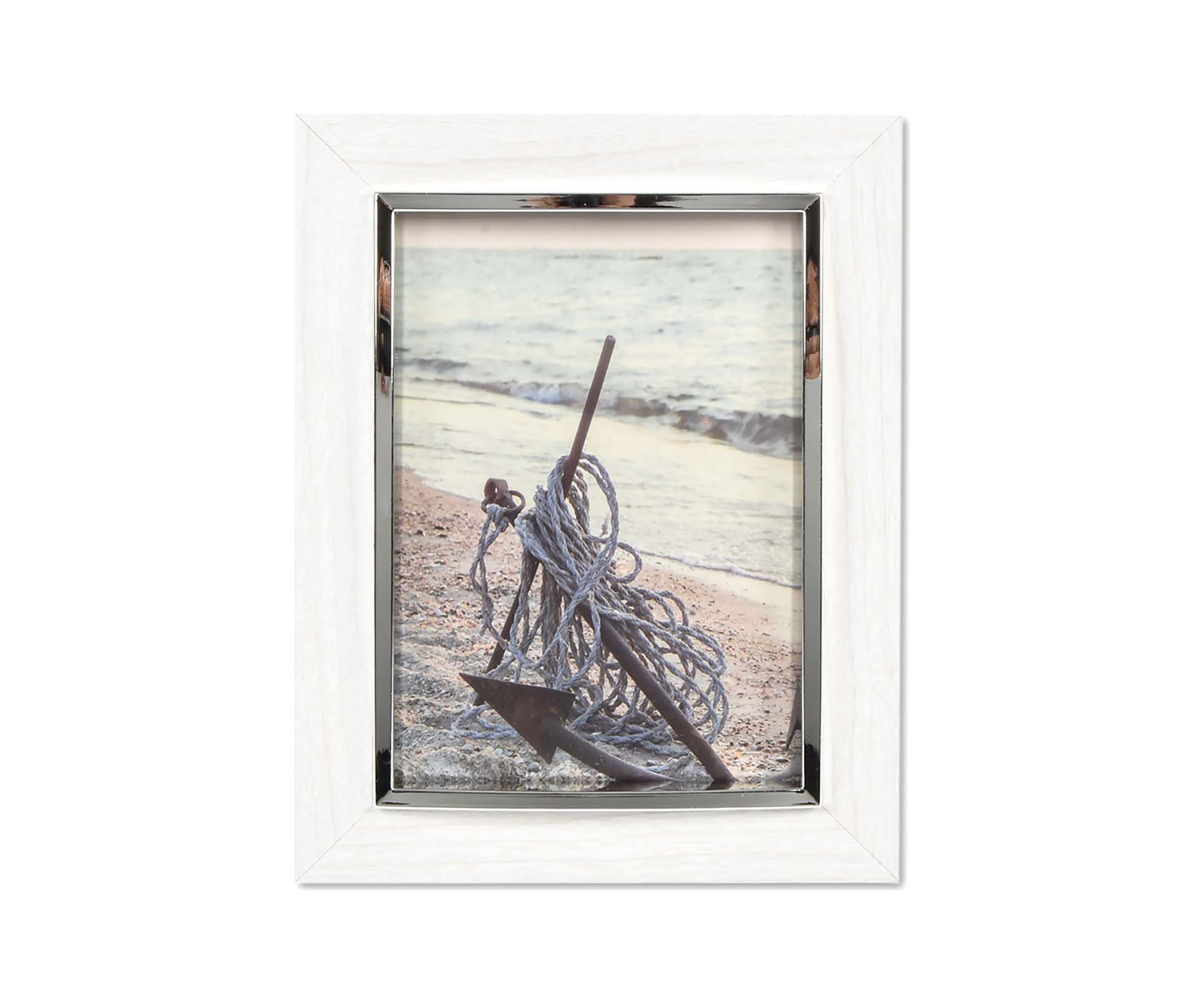 5 Inch x 7 Inch Paper Wrap White Picture Frame