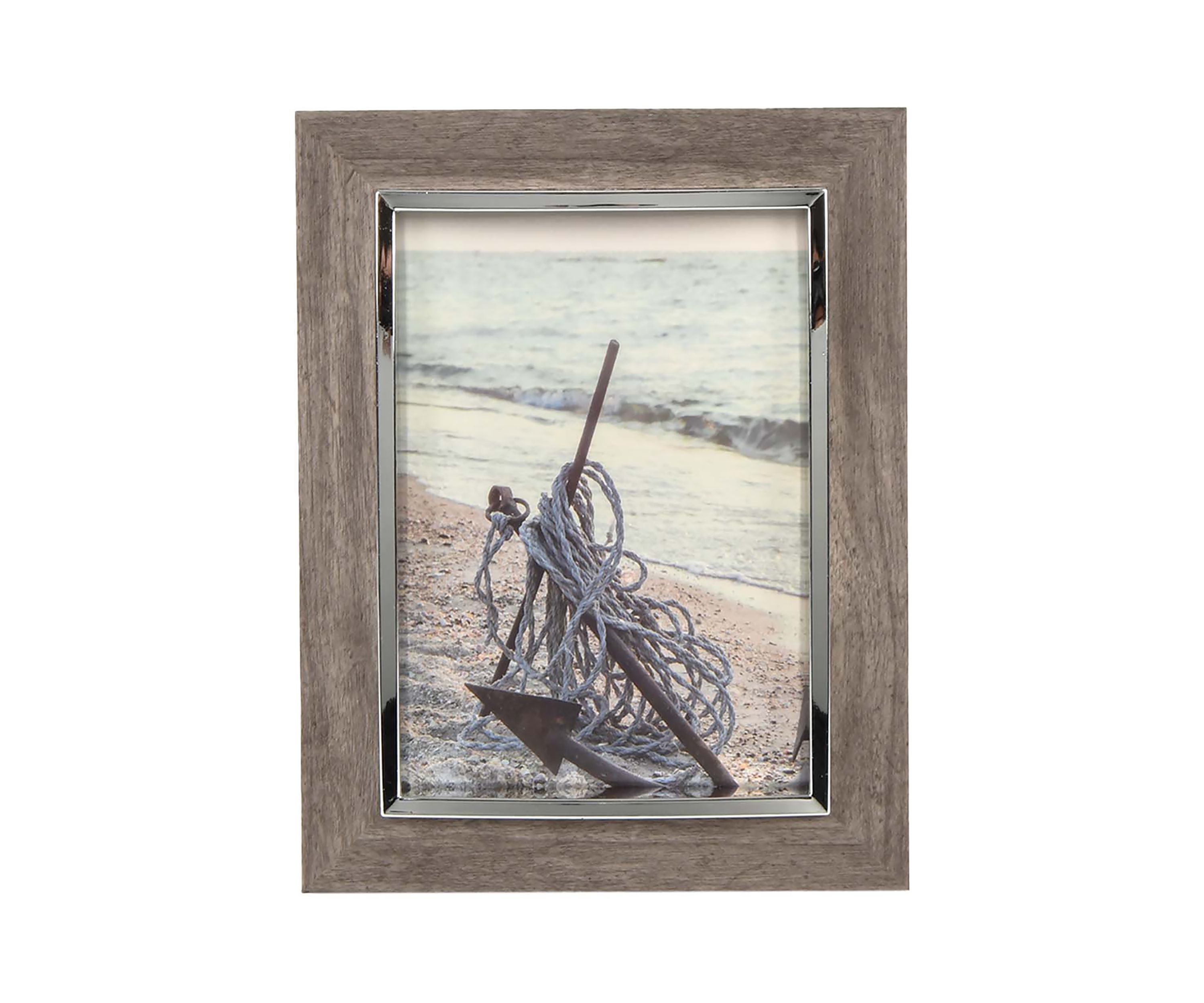 5 Inch x 7 Inch Paper Wrap Natural Gray Picture Frame