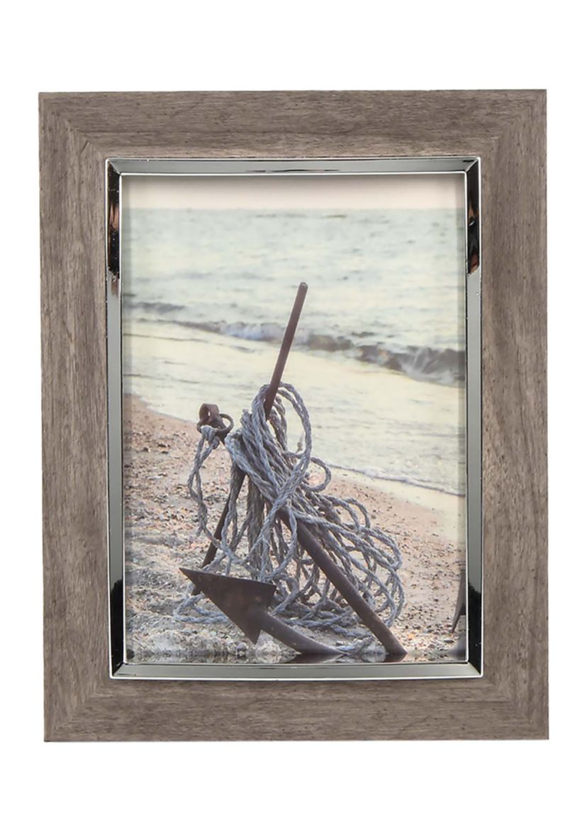 5 Inch x 7 Inch Paper Wrap Natural Gray Picture Frame