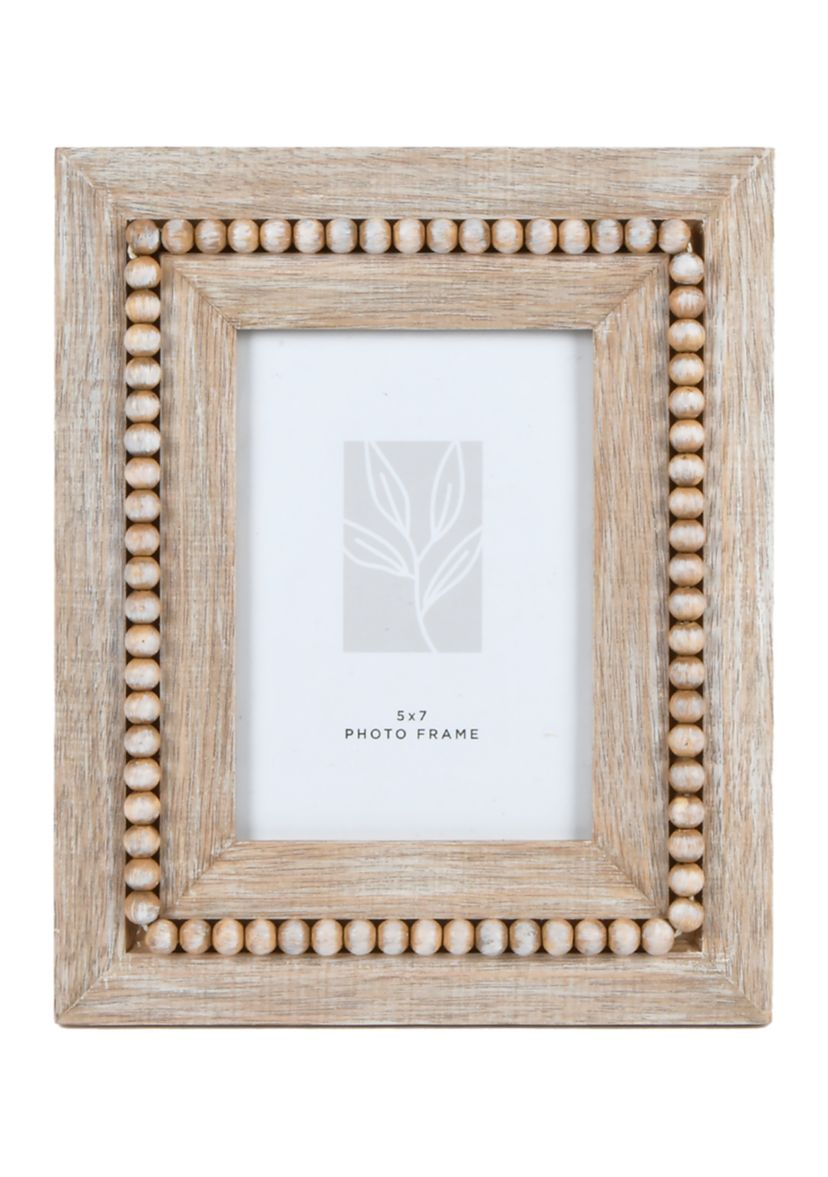 5 x 7 Tan Bead Photo Frame
