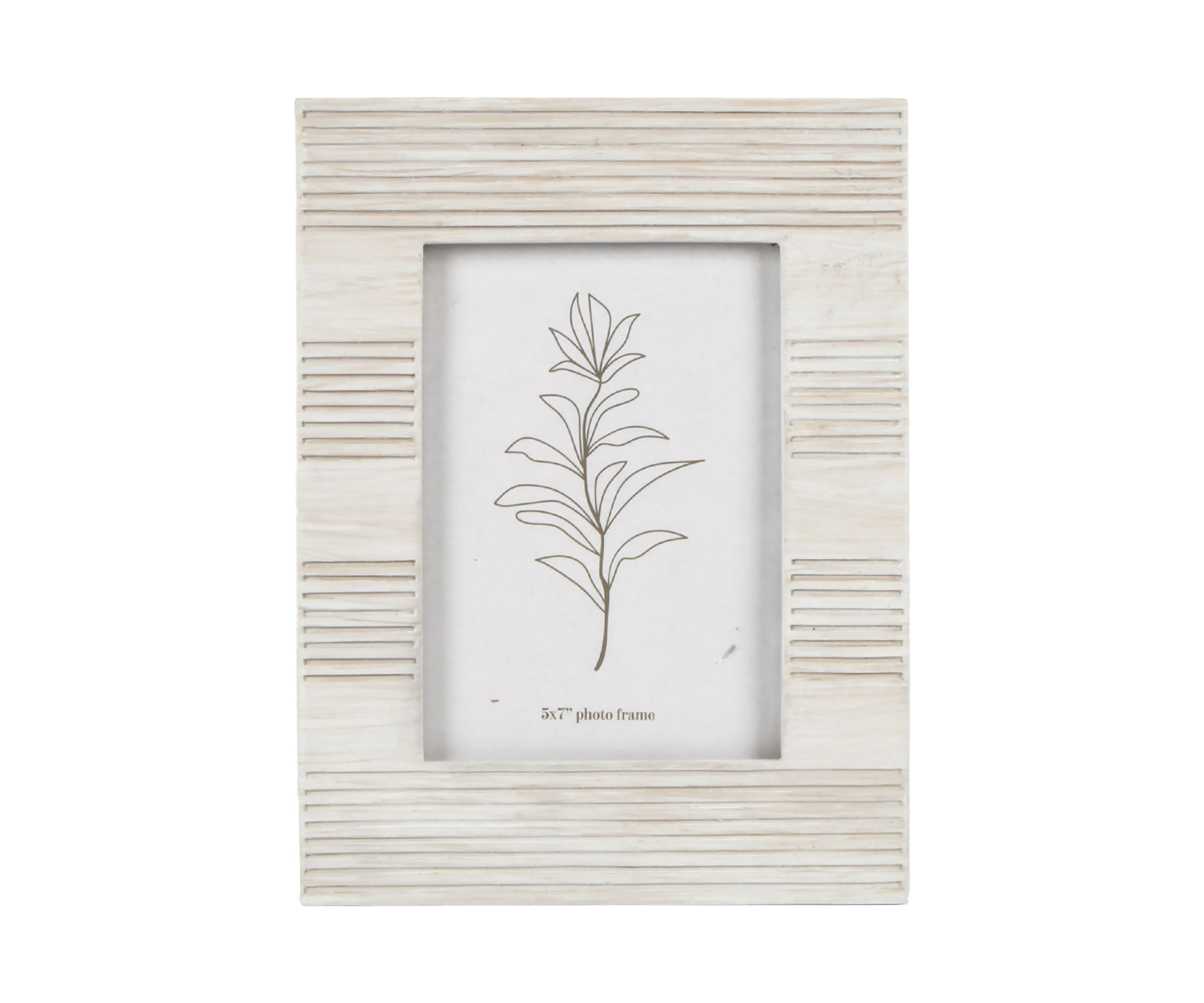 5 x 7 White Linear Photo Frame