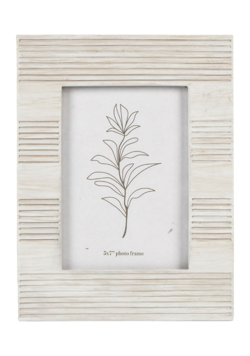 5 x 7 White Linear Photo Frame