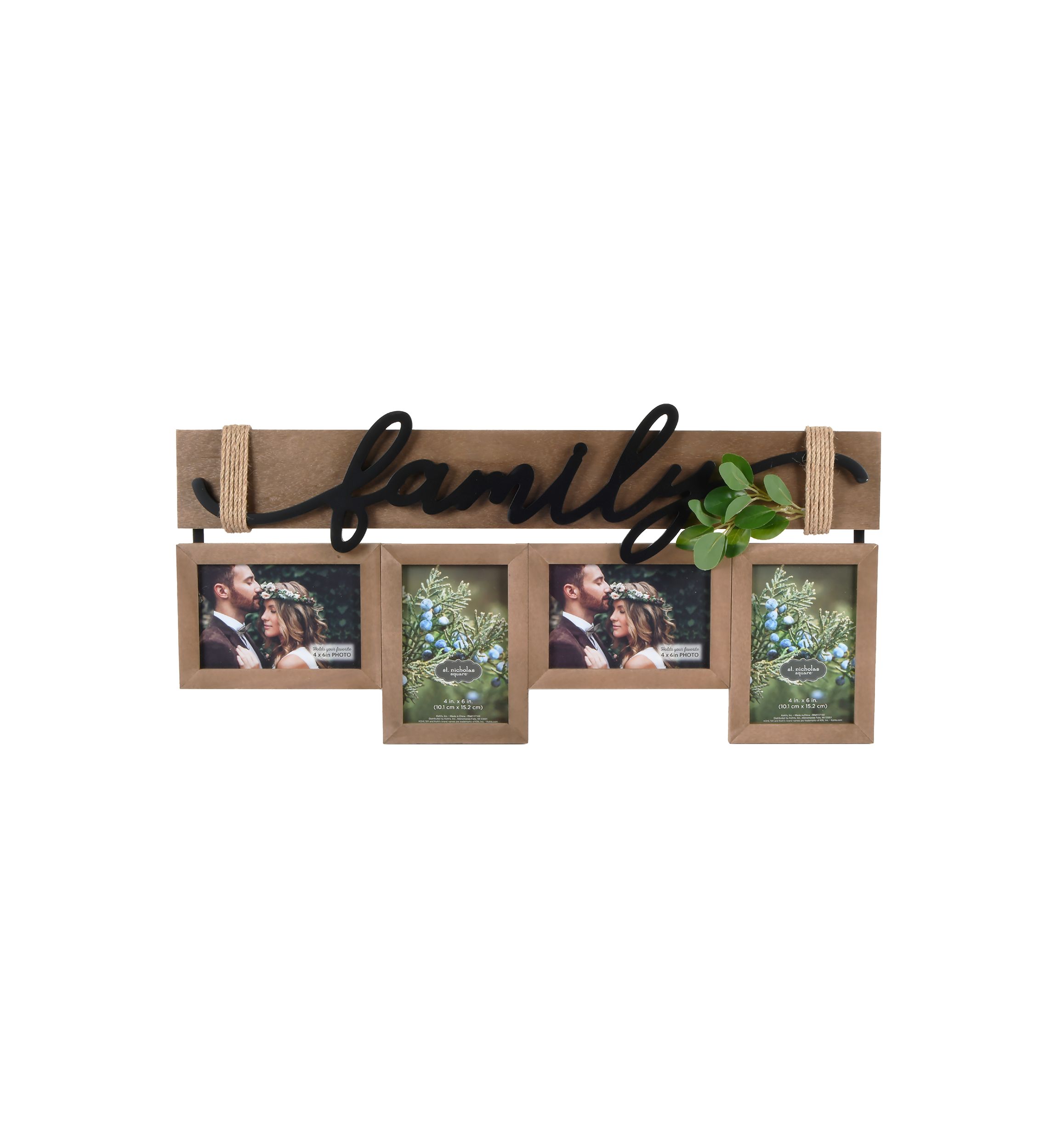 Twine & Greenery Family Collage Photo Frame