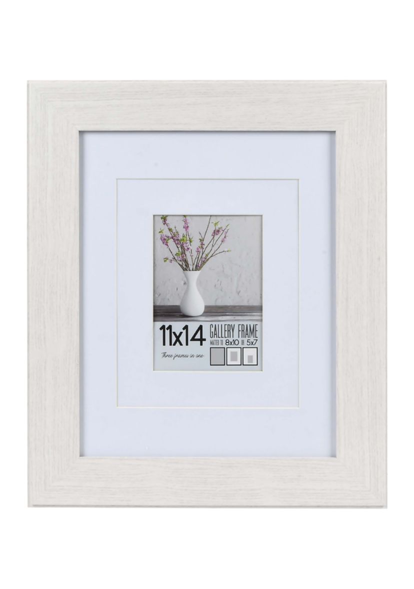 11 x 14 Multi Mat White Picture Frame