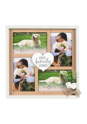 Faith family and friends Photo Frame 4x6 NEW Wall Mount Or easel Back