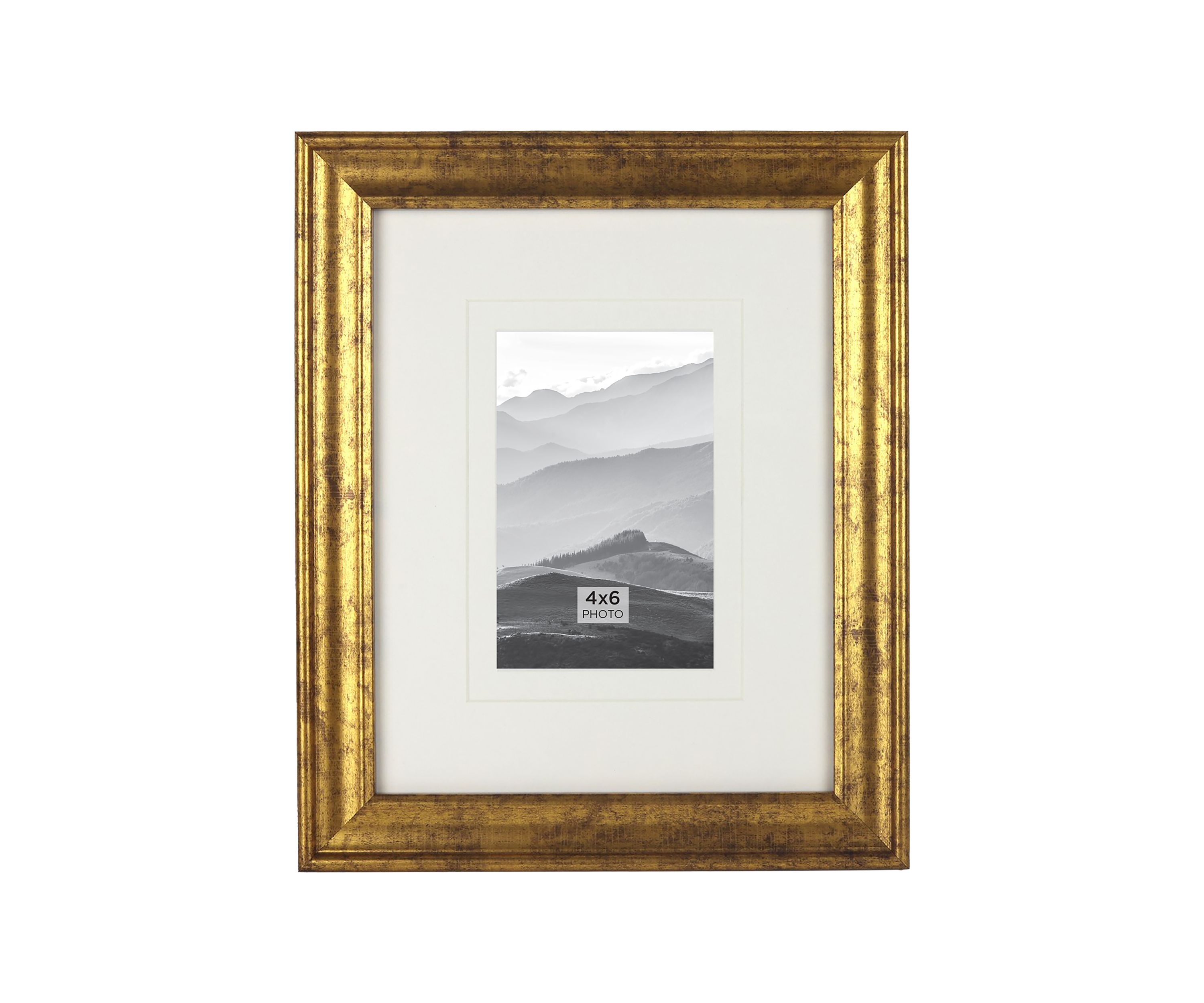 8 x 10 Multi Mat Gold Frame