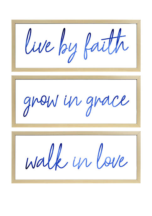 Everyday Home Divided Messages Live by Faith Wall Art