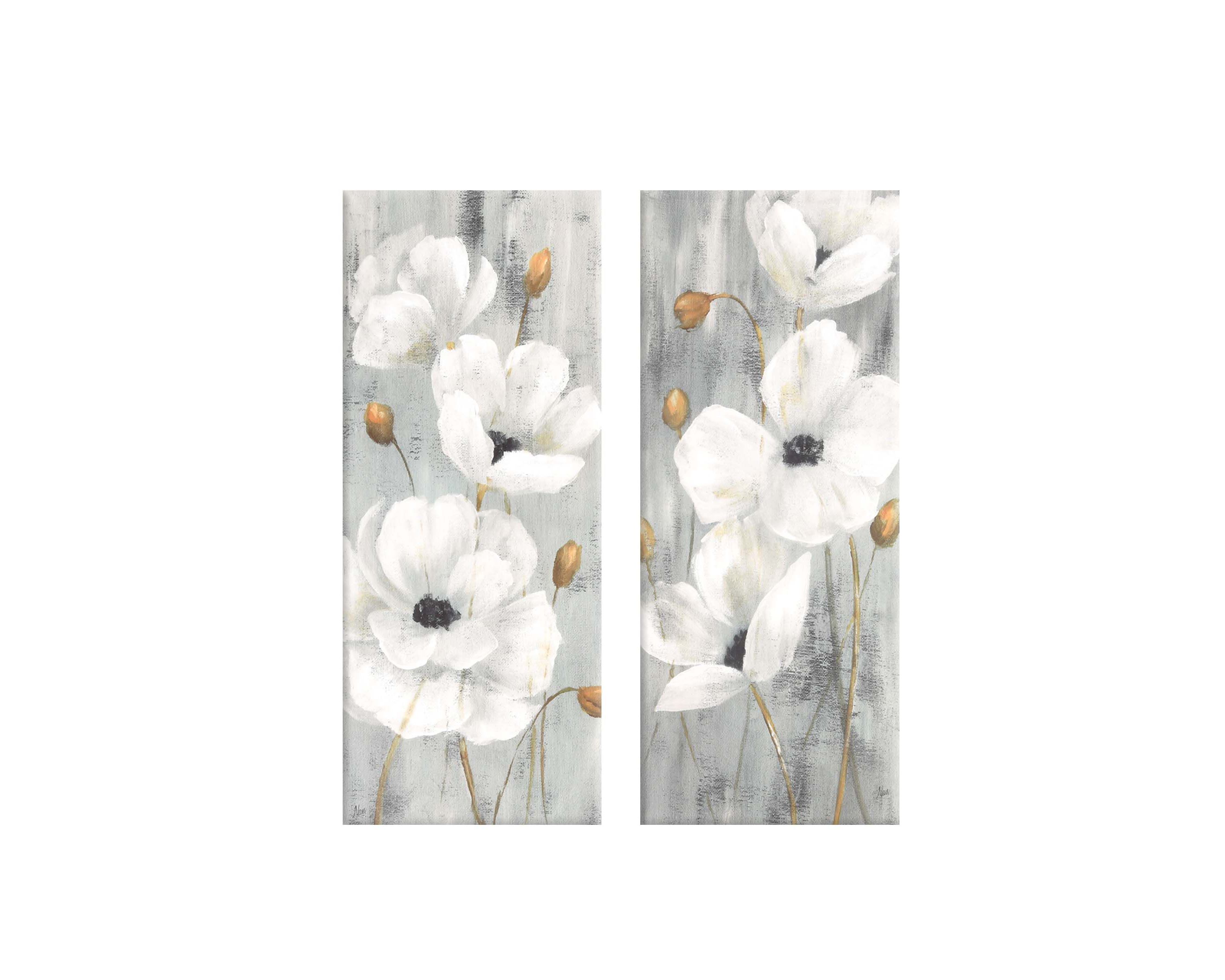 2pk White Peonies