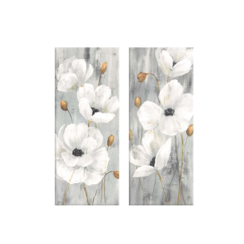 2pk White Peonies