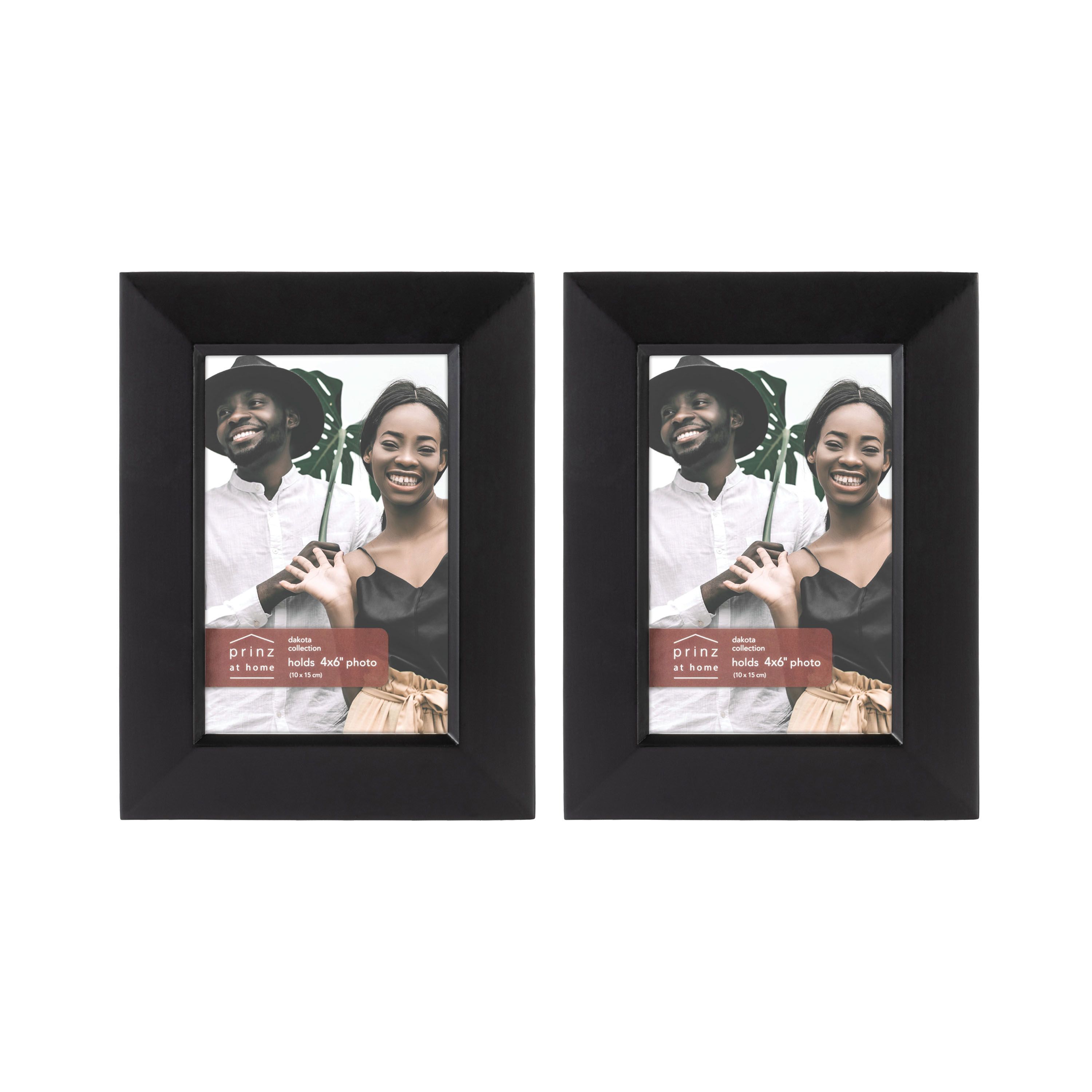 Set of 2- 4x6 Dakota Black Photo Frame