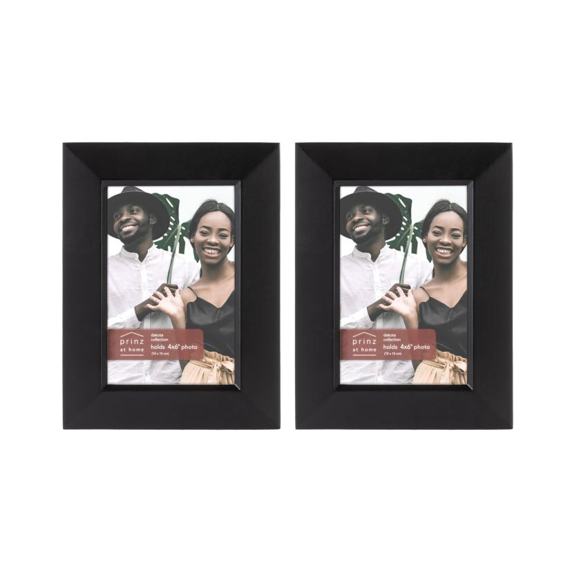 Set of 2- 4x6 Dakota Black Photo Frame