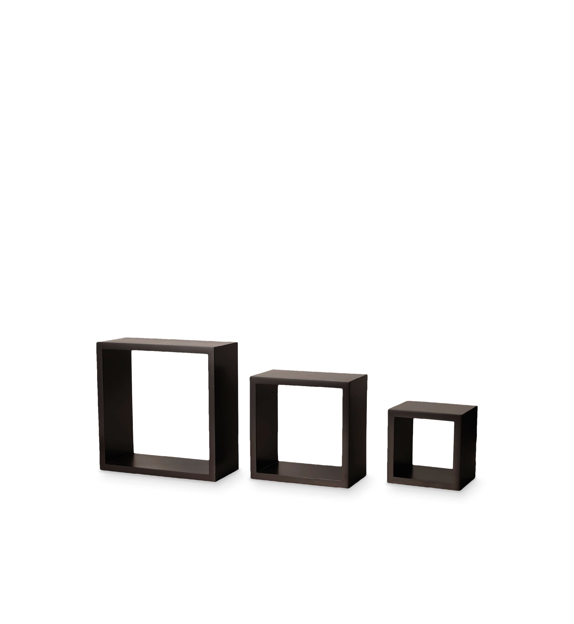 Espresso Square Cubes Set of 3
