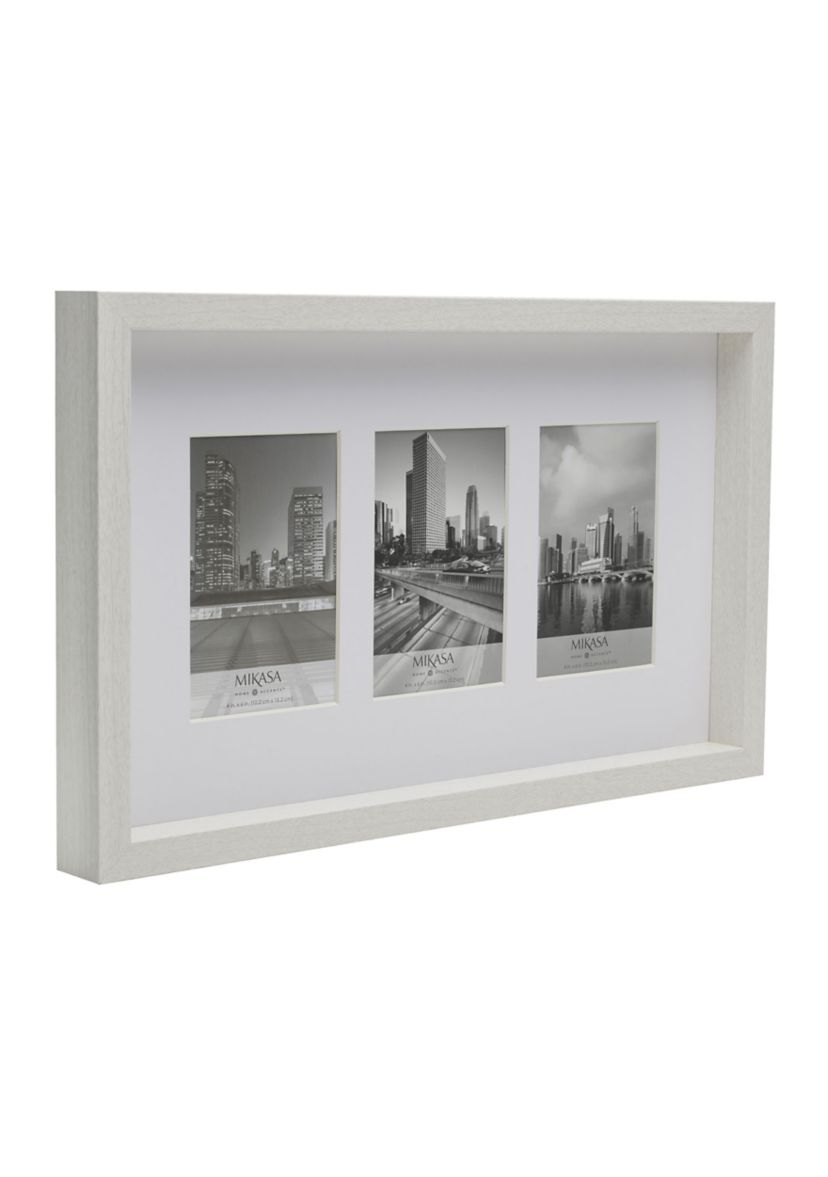 3-Opening Collage Frame, 4x6 Inch Photos, White