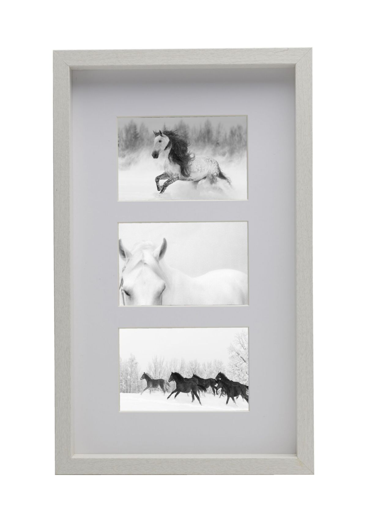 3-Opening Collage Frame, 4x6 Inch Photos, White