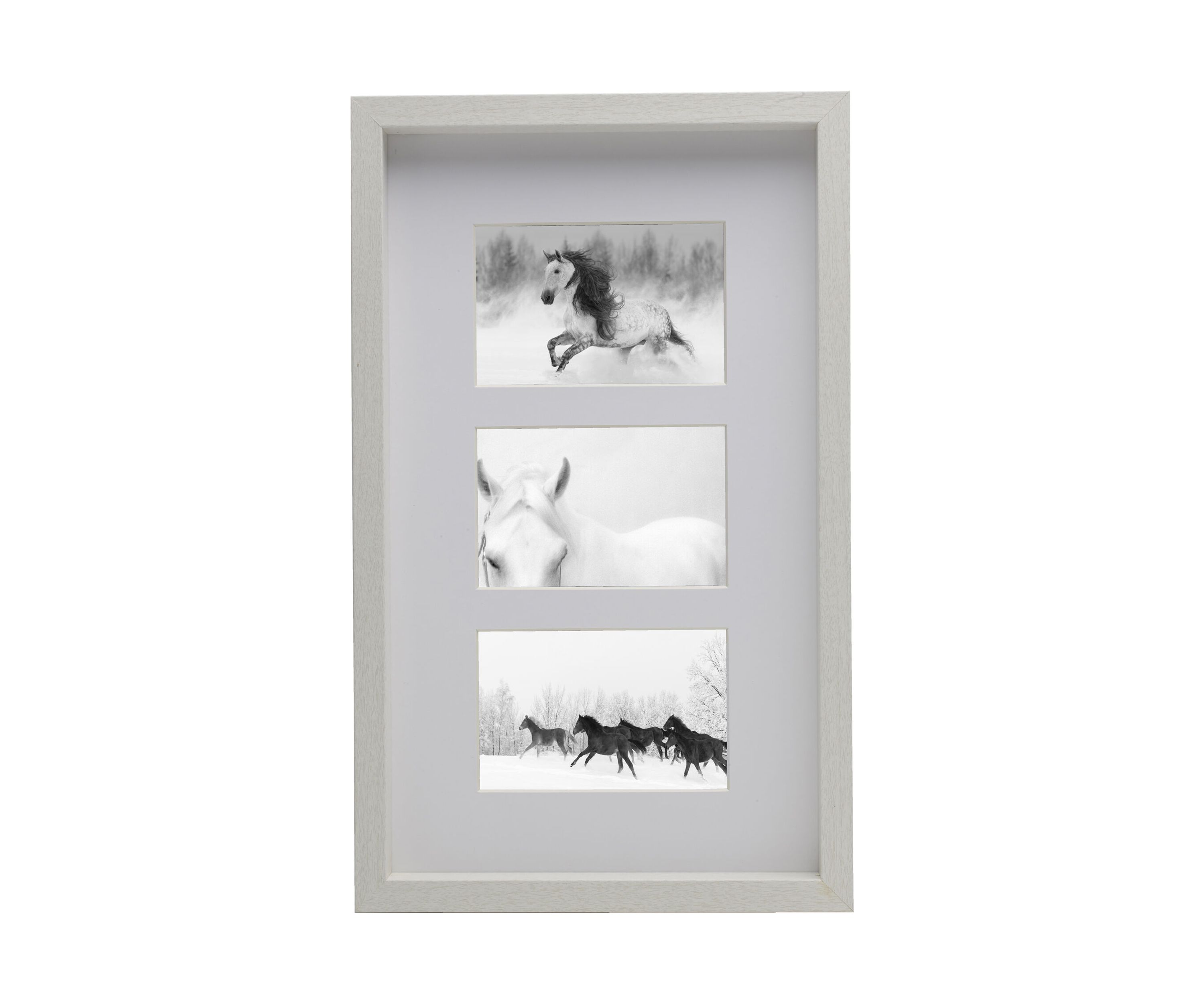 3-Opening Collage Frame, 4x6 Inch Photos, White