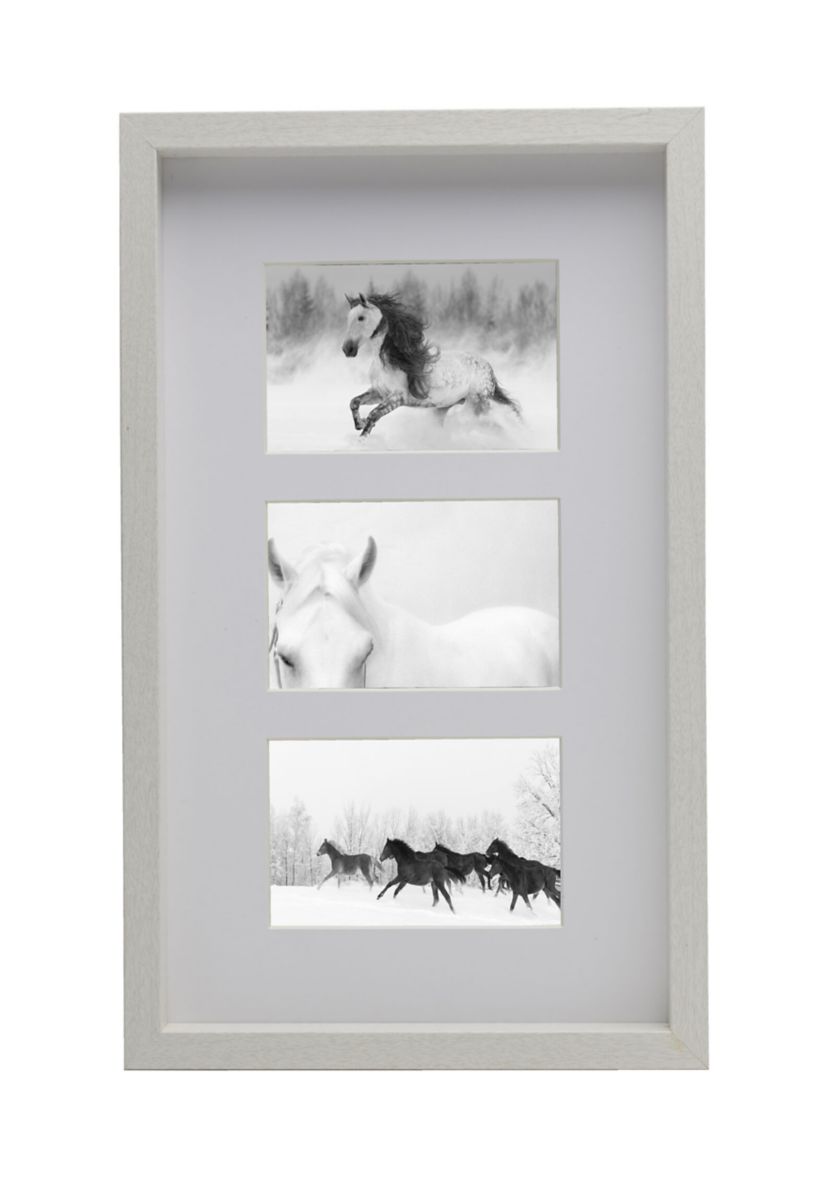 3-Opening Collage Frame, 4x6 Inch Photos, White