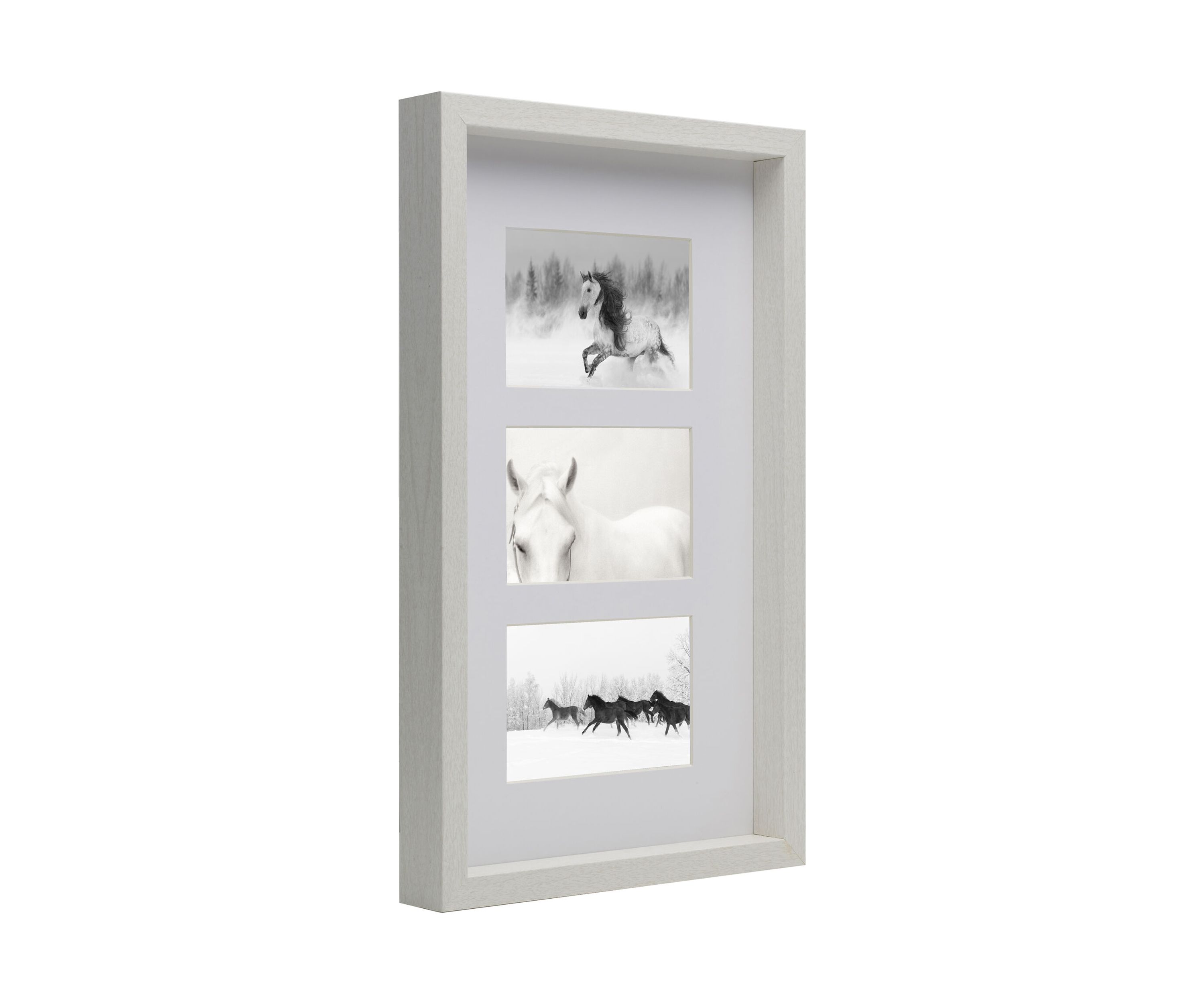 3-Opening Collage Frame, 4x6 Inch Photos, White