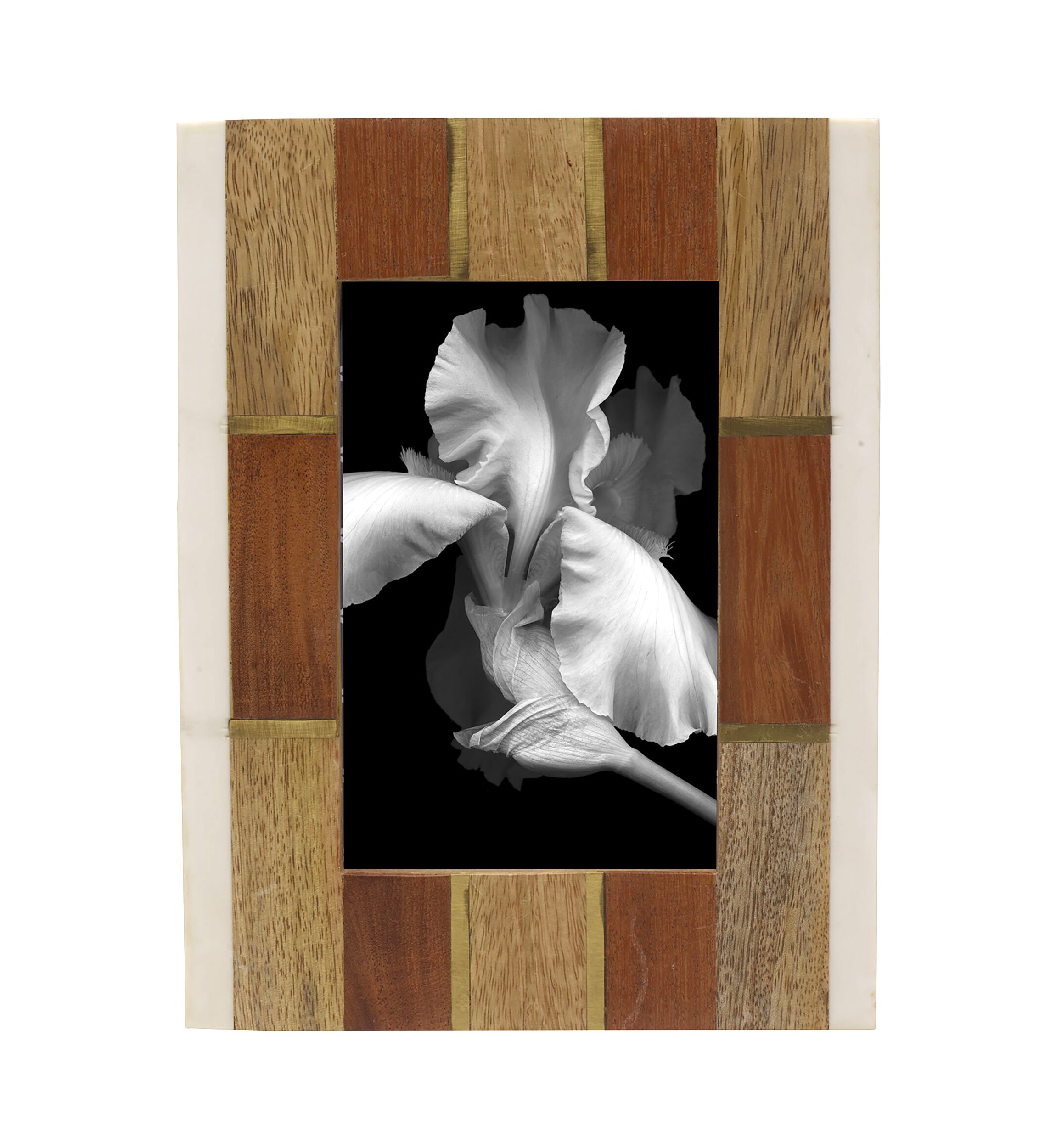 4" x 6" White and Natural Frame