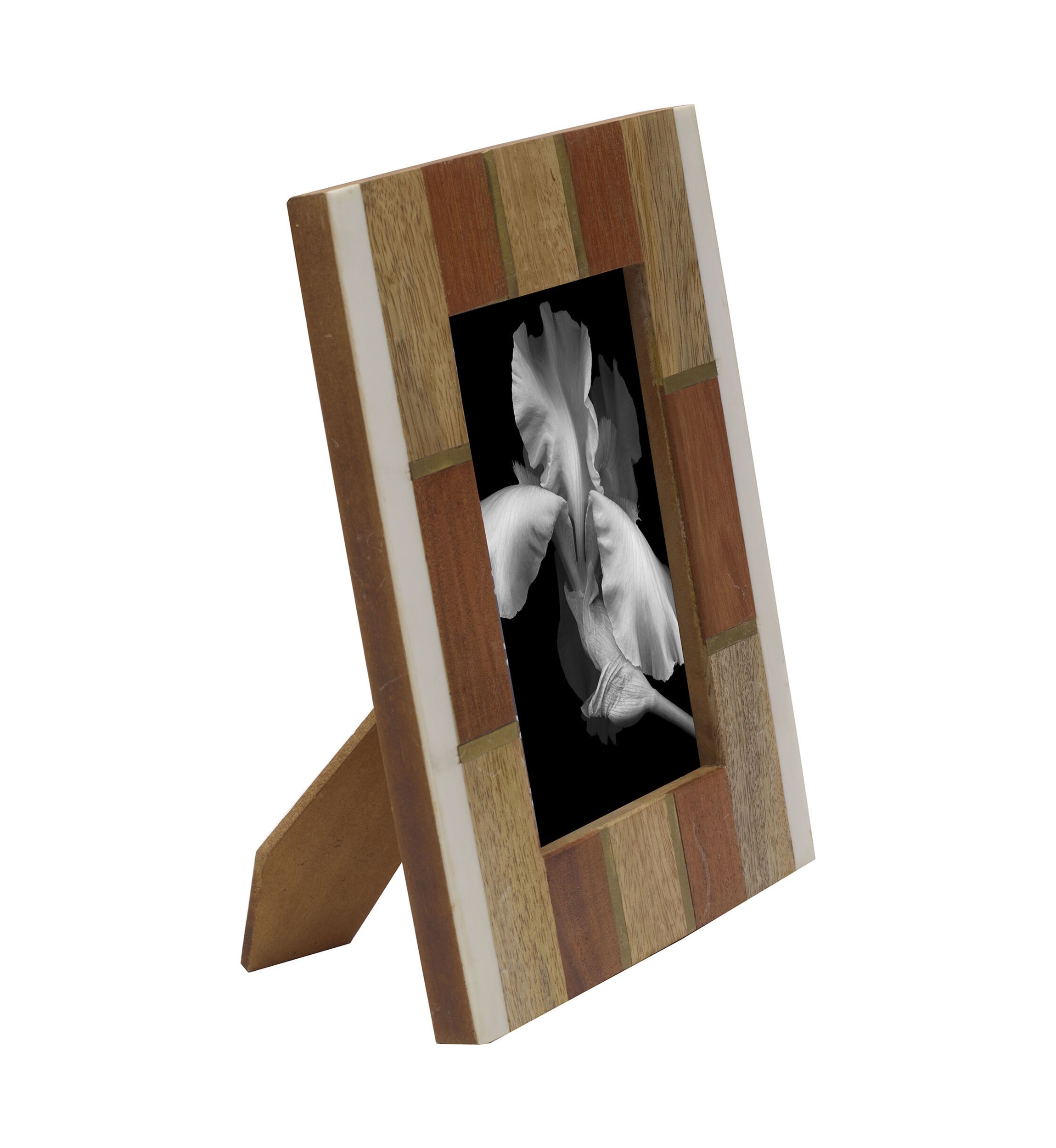 4" x 6" White and Natural Frame