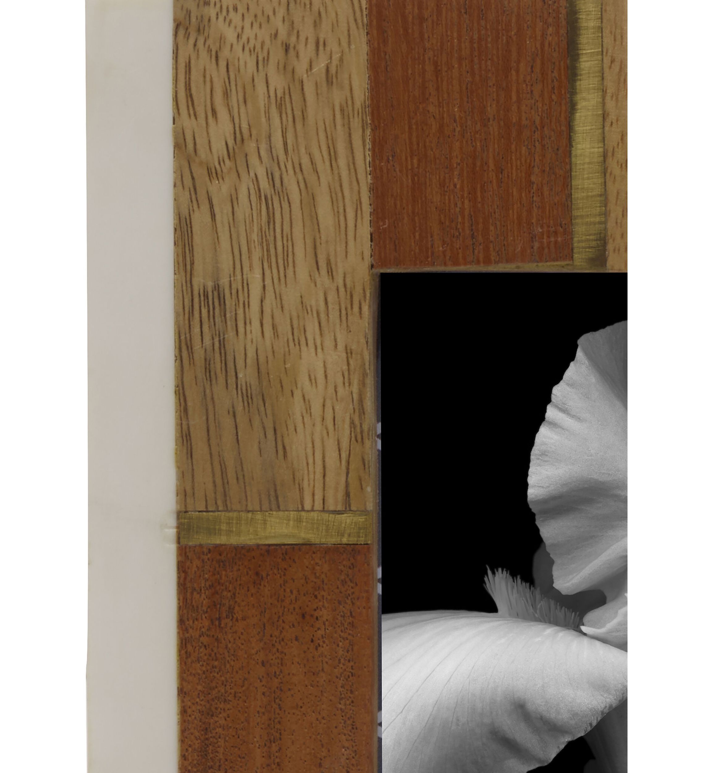 4" x 6" White and Natural Frame