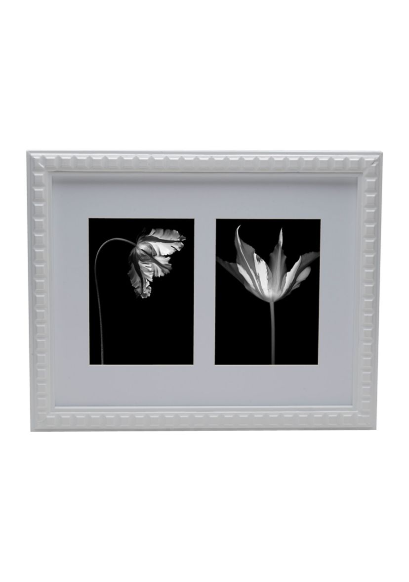 2 Opening White Picture Frame