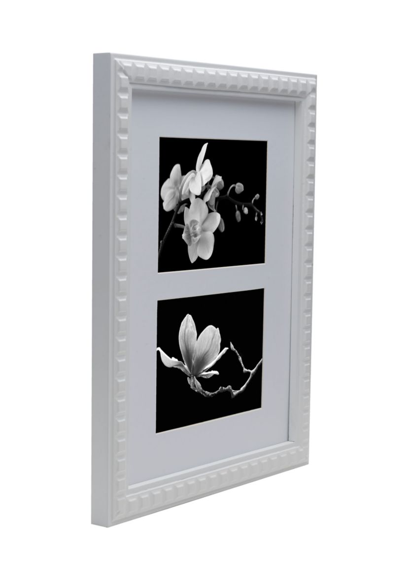 2 Opening White Picture Frame