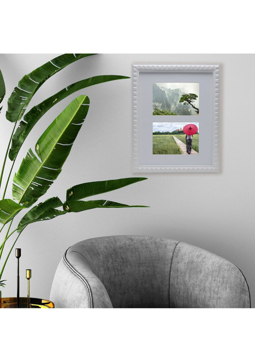 2 Opening White Picture Frame