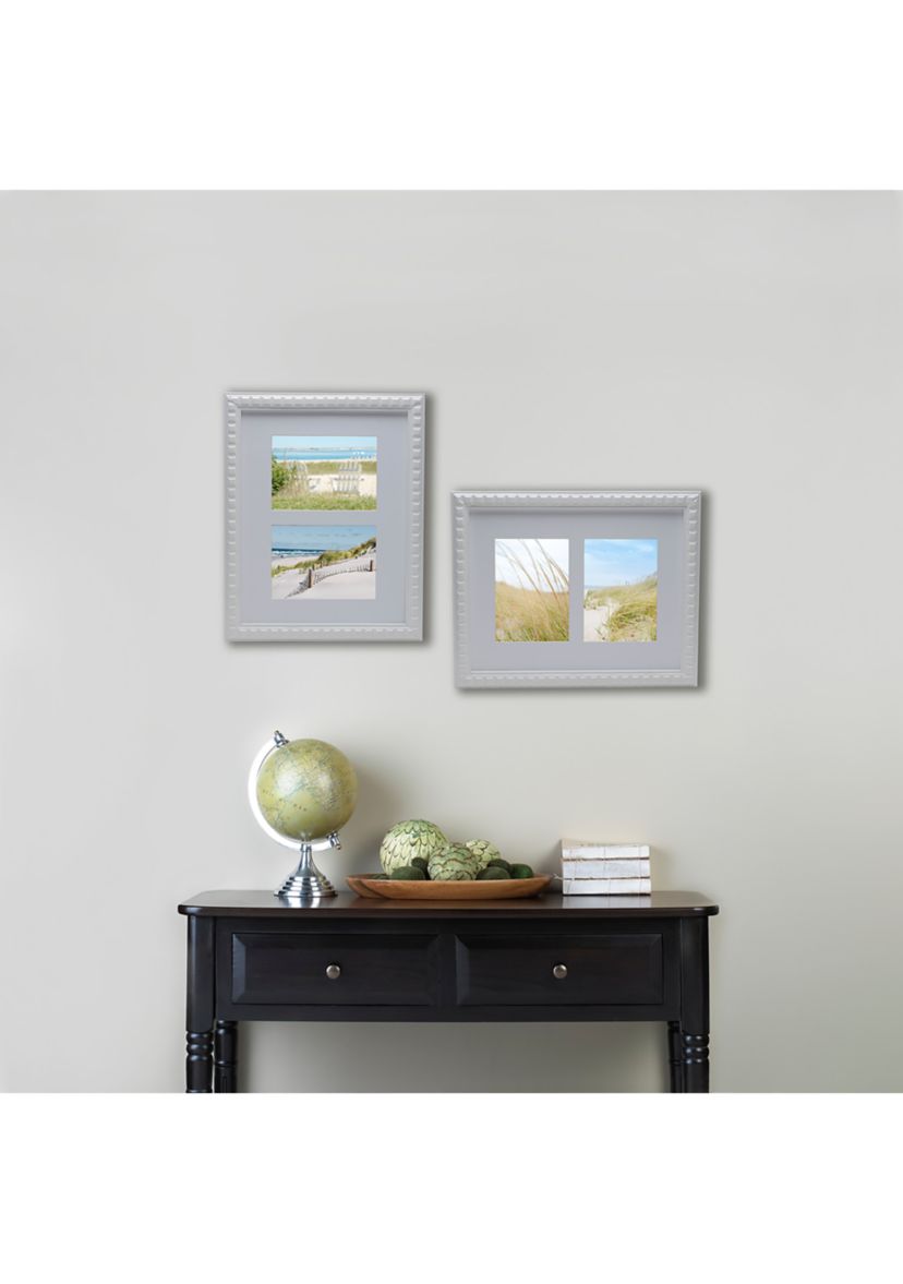 2 Opening White Picture Frame
