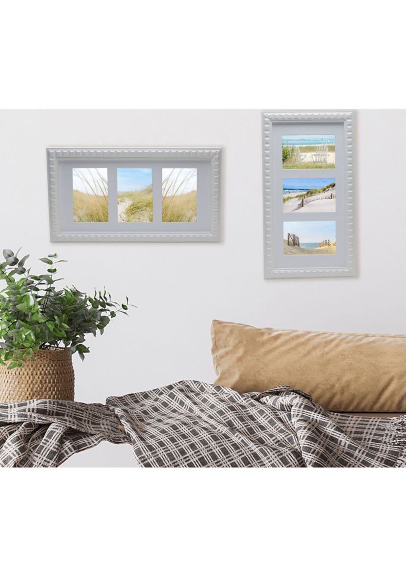 3 Opening White Picture Frame
