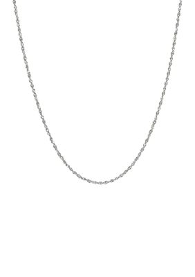 Belk & Co 14K White Gold 1.15 Millimeter Perfectina Solid Chain