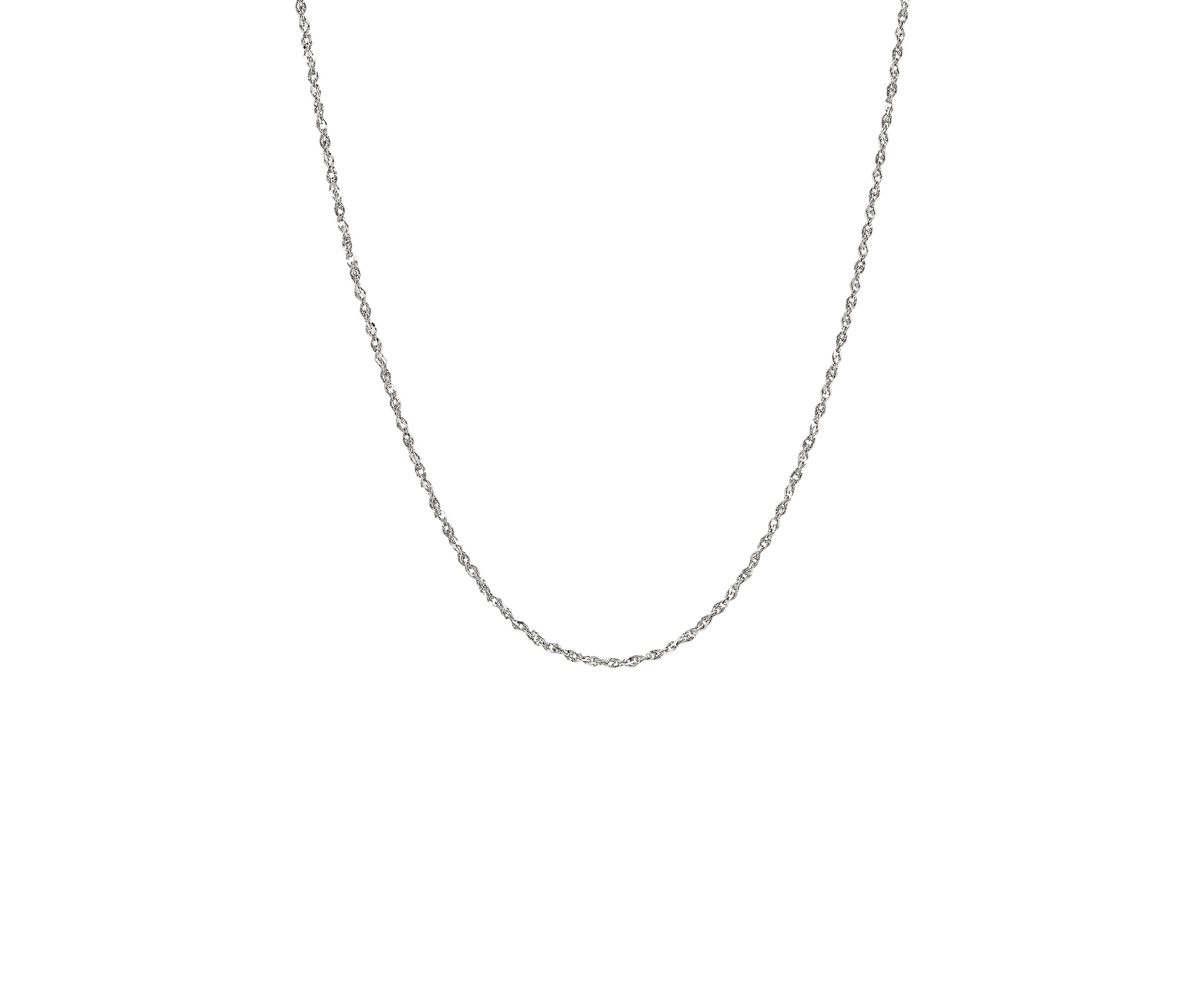 14K White Gold 1.15 Millimeter Perfectina Solid Chain 