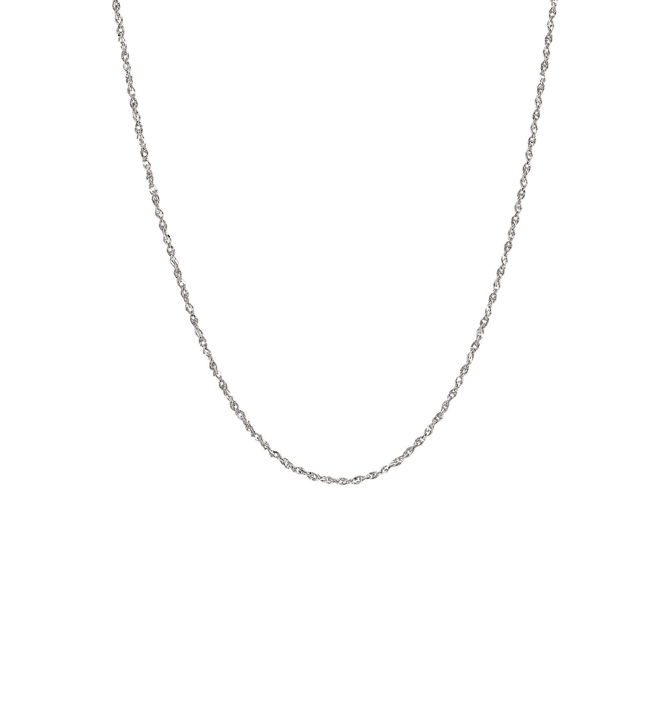 14K White Gold 1.15mm Perfectina Solid Chain 